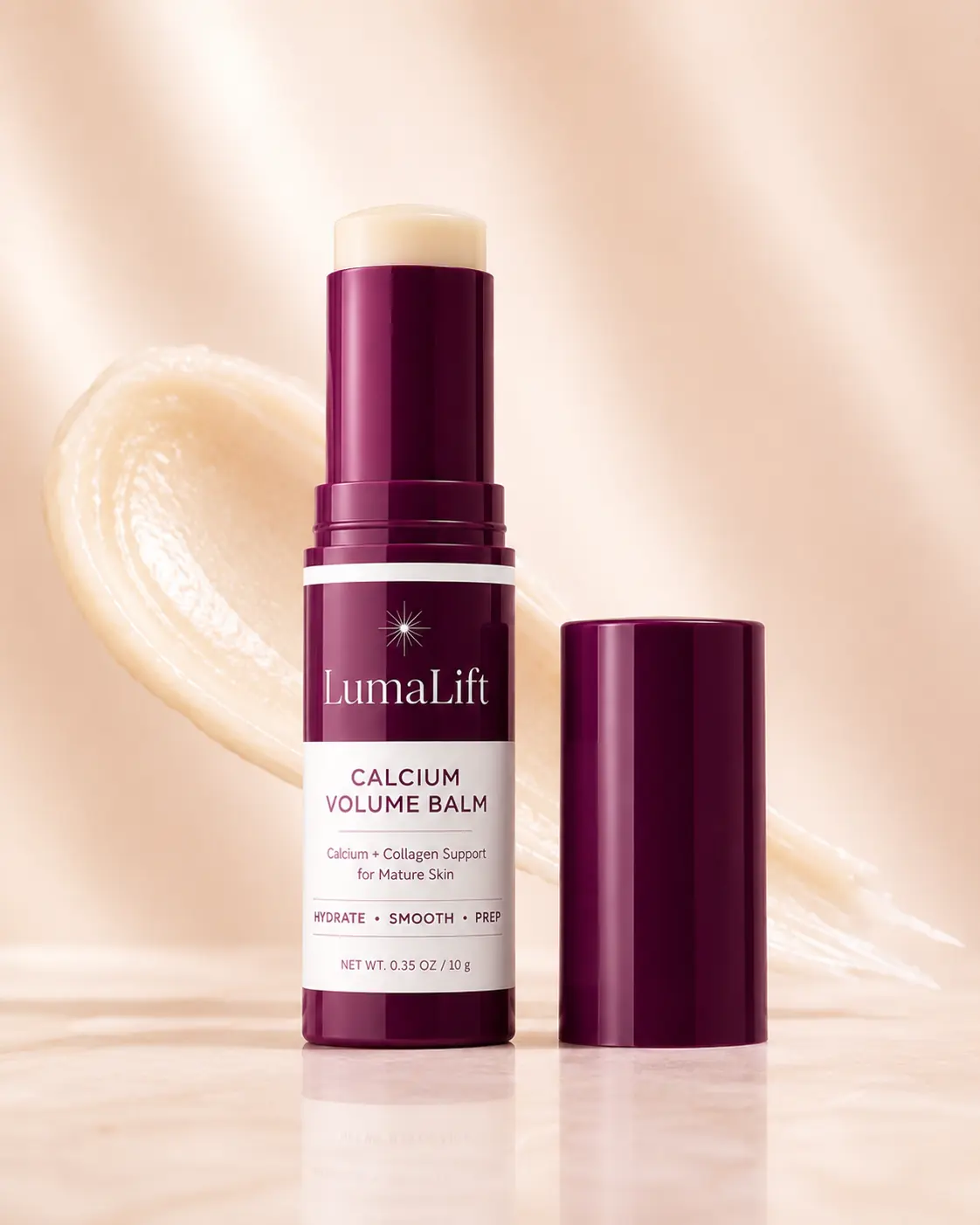 Opened LumaLift Calcium Volume Balm stick